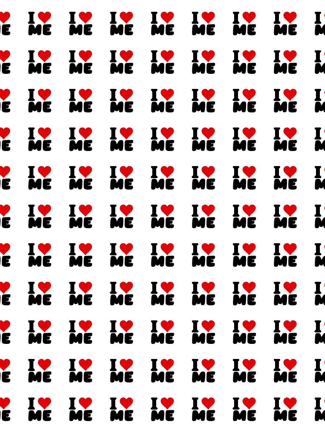 文字平铺 I ♥ ME